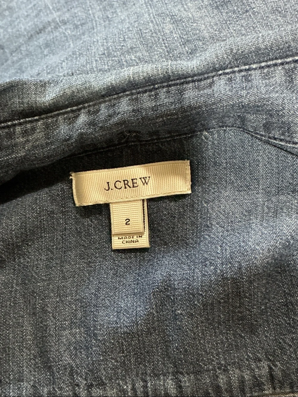 J. Crew Dark Denim Button-Up Shirt